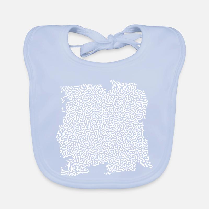 turing pattern white - worm Organic Baby Bibs