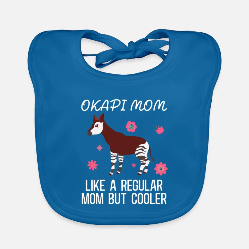 Okapi Wildnis Abenteuer - Baby Bio-Lätzchen - Pfauenblau