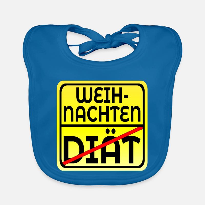 WEIHNACHTSESSEN - DIÄT ABNEHMEN SPRÜCHE LUSTIG Baby Bio-Lätzchen