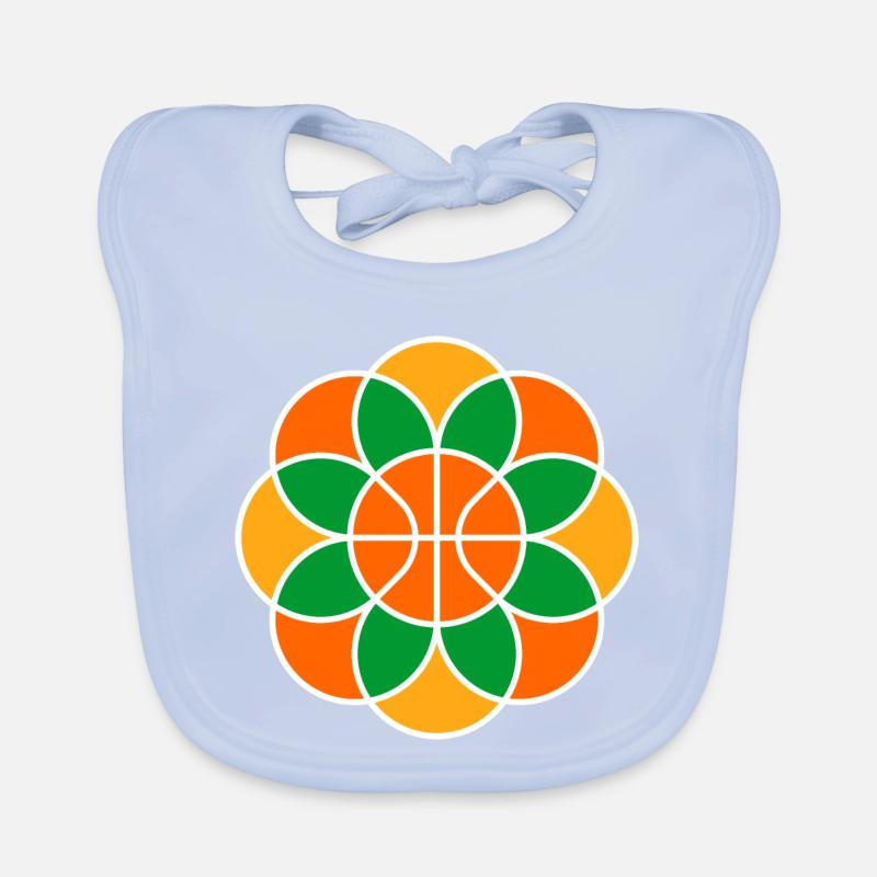 Mandala de fleur de basket-ball Bavoir bio Bébé