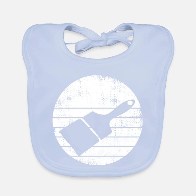 Painter Brush Drawing Organic Baby Bibs