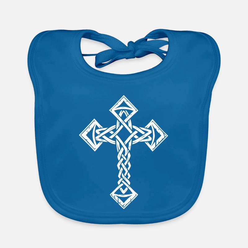 Celtic Cross Organic Baby Bibs