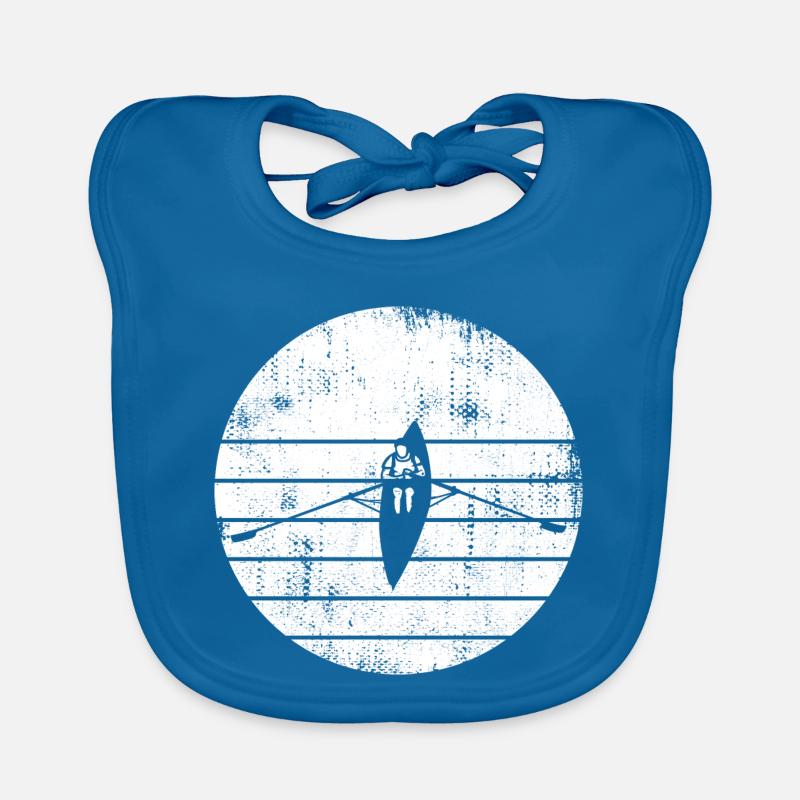 Rowing Boat Drawing Organic Baby Bibs