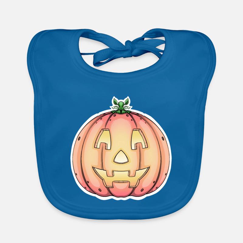 Conception de citrouille d’Halloween Jack-o'-Lantern Bavoir bio Bébé