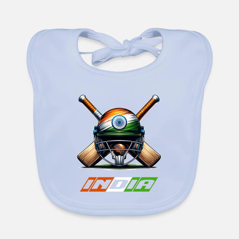 India elephant cricket helmet design Organic Baby Bibs