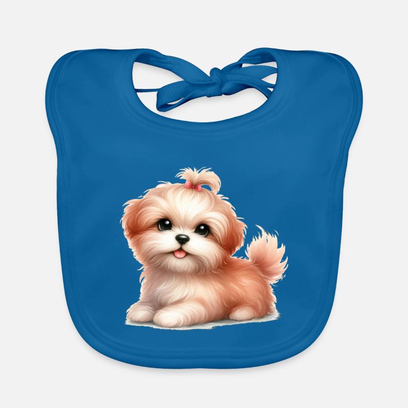 Cute dog Organic Baby Bibs