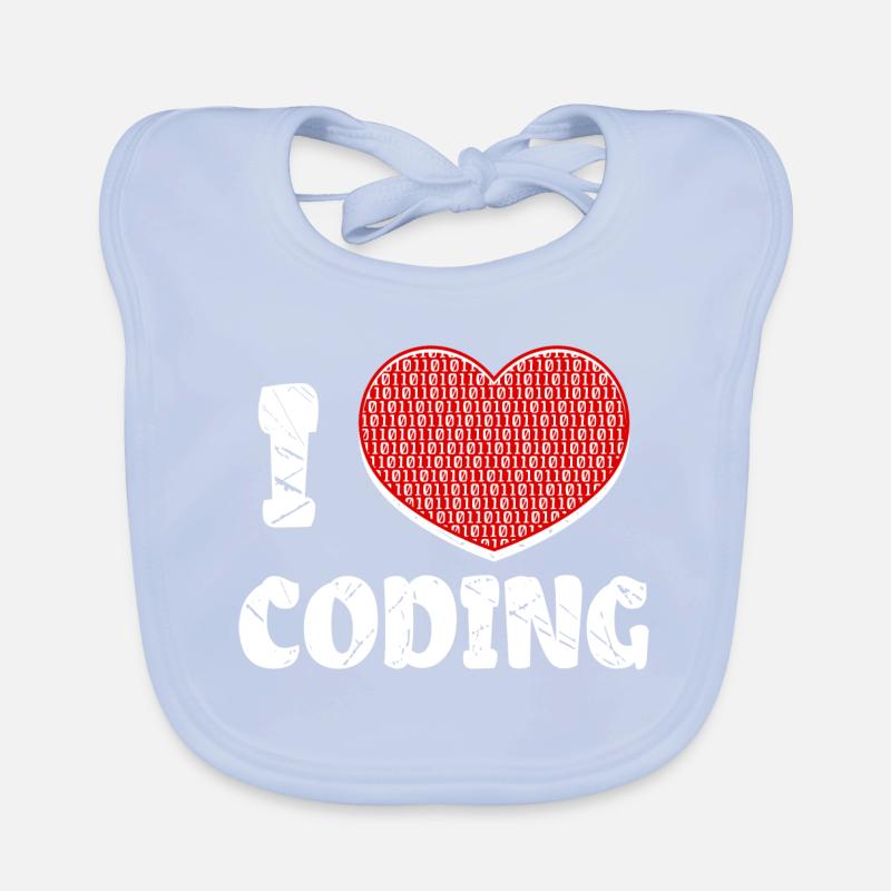 Developer Herz Coden Statement Programmierer Baby Bio-Lätzchen