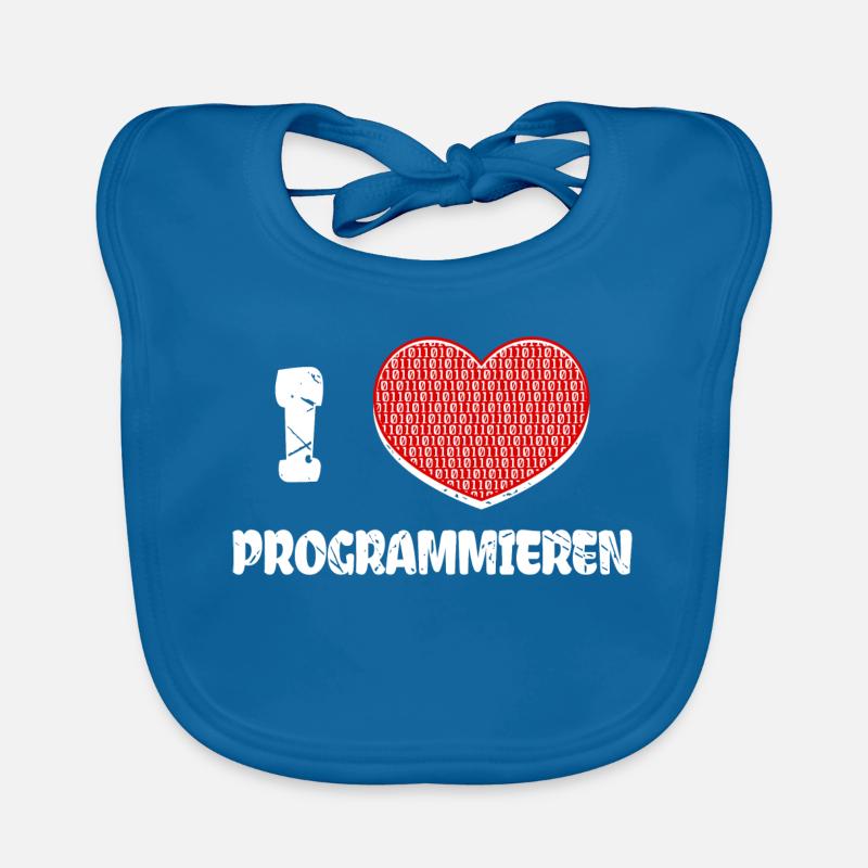 Développeur Cœur Programmeur Déclaration Informatique Bavoir bio Bébé