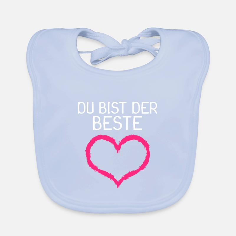 Du bist der Beste Herz Geschenk Baby Bio-Lätzchen