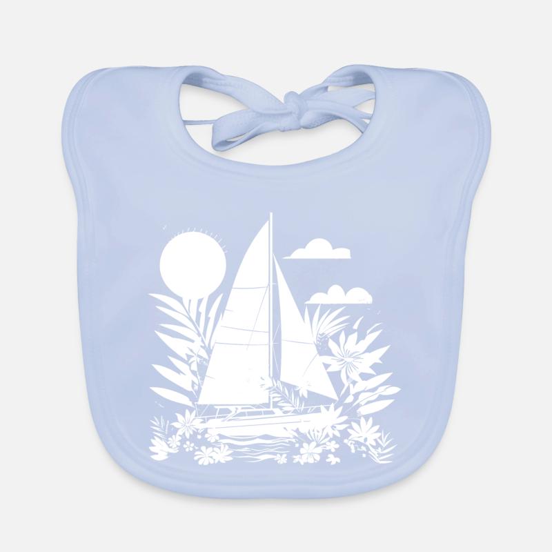 Sailing Comic Look Organic Baby Bibs