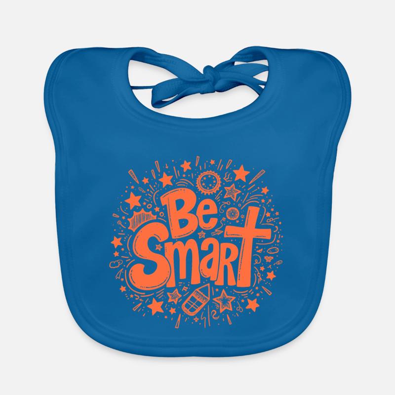 Be Smart: Motivational Doodle Art Organic Baby Bibs