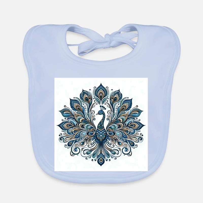 Peacock Organic Baby Bibs