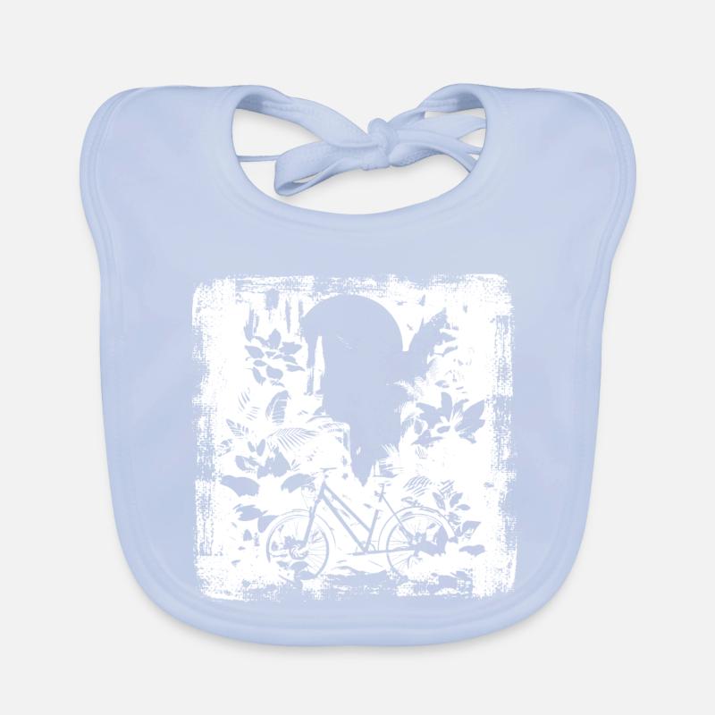 Cyclist Drawing Organic Baby Bibs