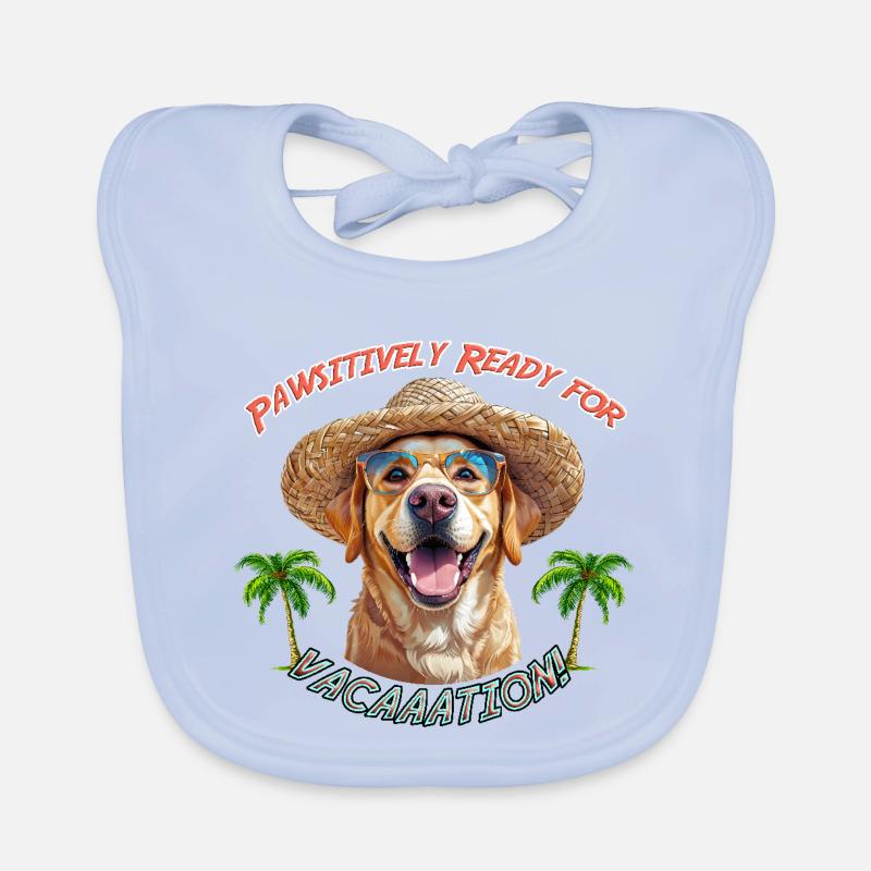 Labrador in summer look: Pawsitively Ready Organic Baby Bibs
