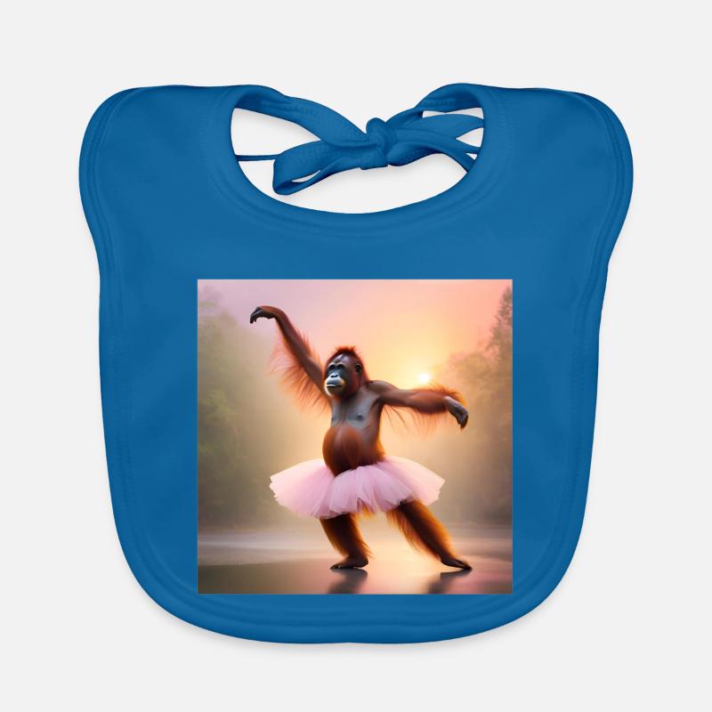 primate, orangutan, monkey Organic Baby Bibs