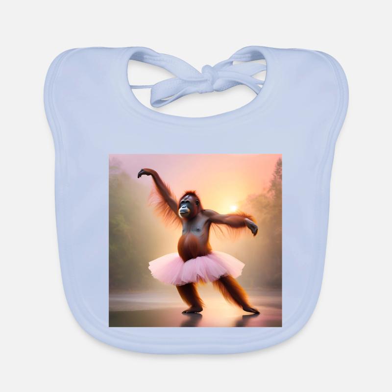 primate, orangutan, monkey Organic Baby Bibs
