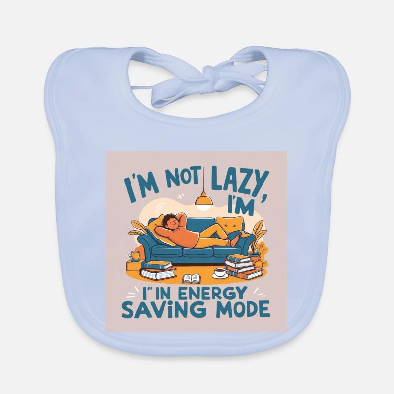 I´m not lazy i am in energy saving mode Baby Bio-Lätzchen