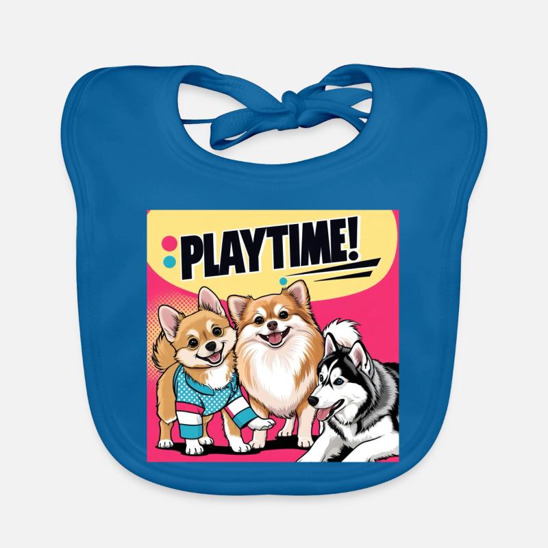 Chiens de bande dessinée - Temps de jeu Bavoir bio Bébé