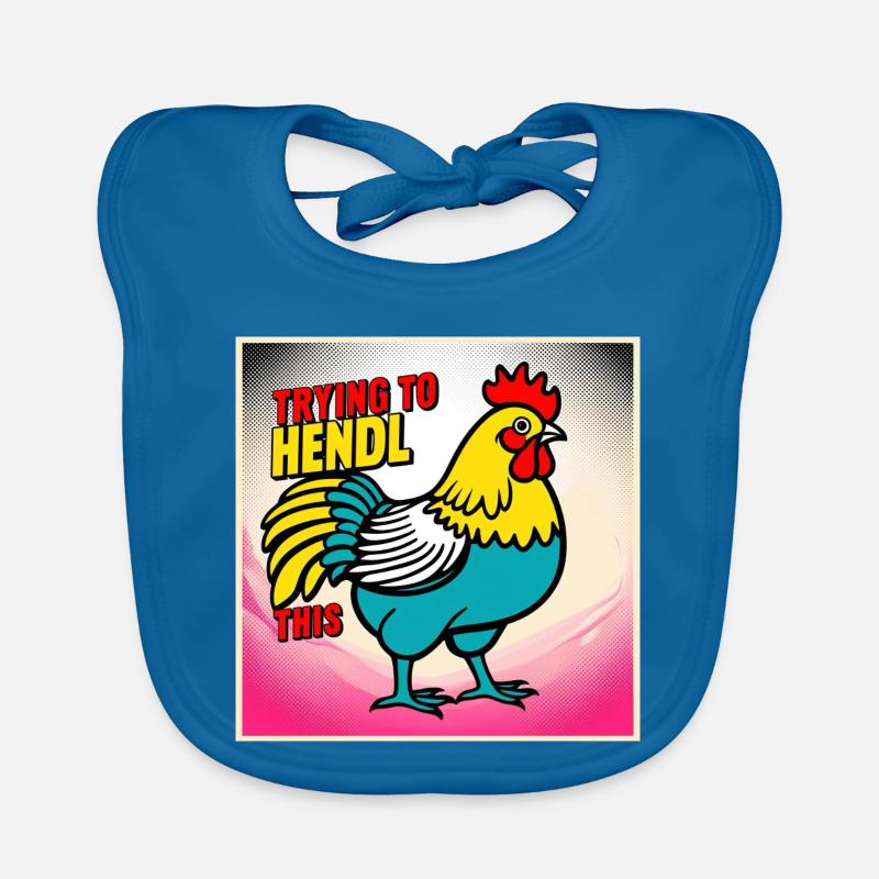 Chicken "Trying to hendl this" Organic Baby Bibs
