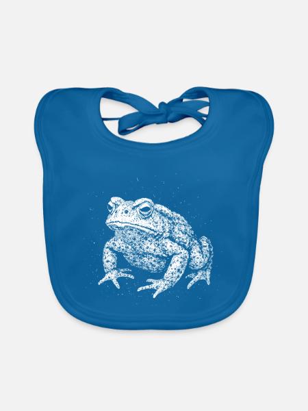 Toad - Organic Baby Bibs - peacock-blue - Front