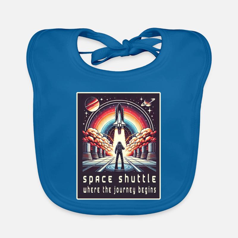 Space Shuttle - The Journey Begins Organic Baby Bibs