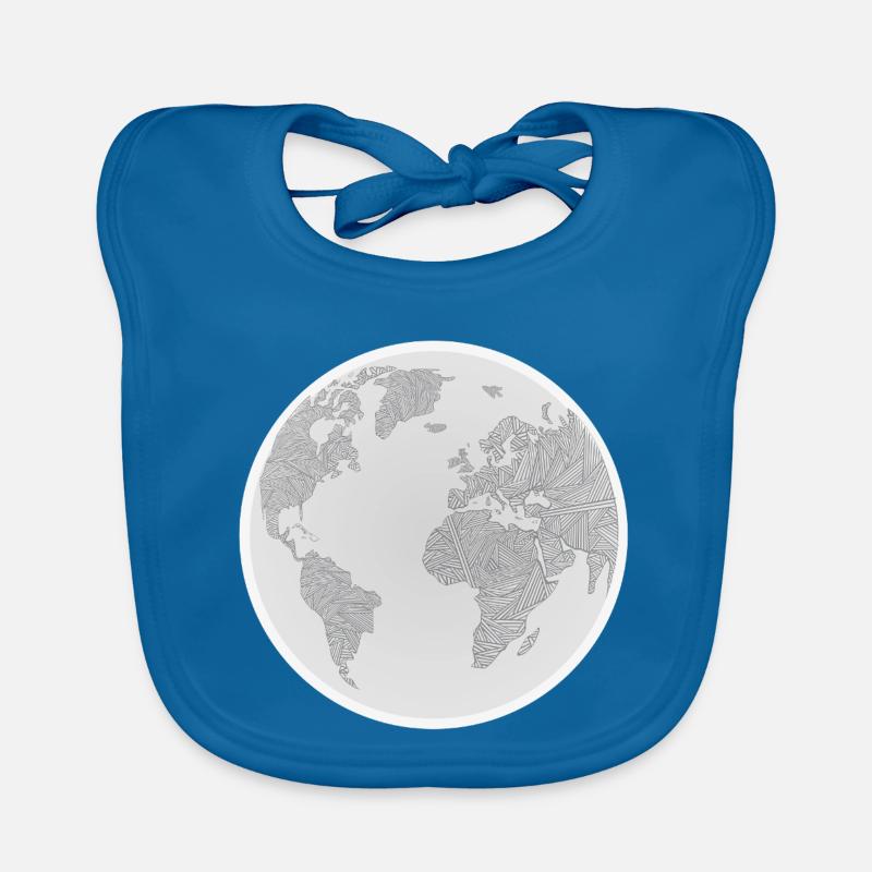 Geometrischer Globus Design Baby Bio-Lätzchen