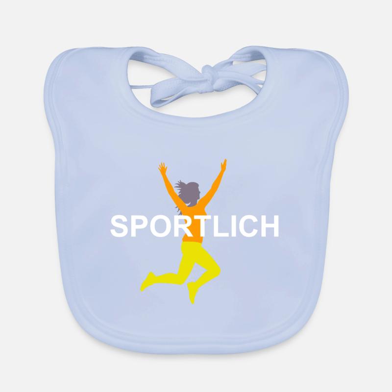Dynamic Sprinter Illustration Organic Baby Bibs