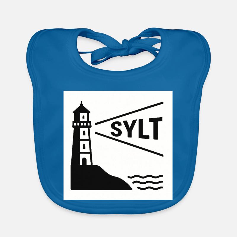 Sylt - Bavoir bio Bébé - bleu paon