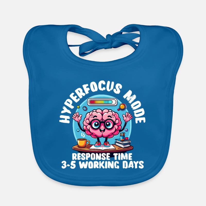 Hyperfocus Loading - T-shirt neurodivergent drôle Bavoir bio Bébé