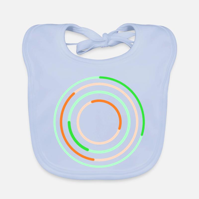 Conception abstraite de lignes circulaires Bavoir bio Bébé