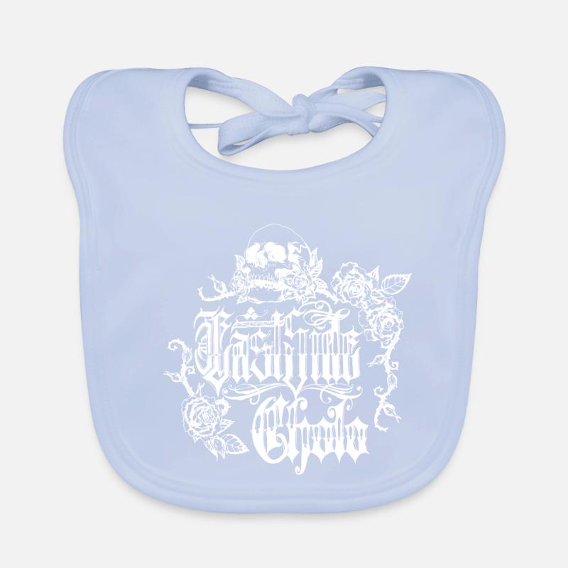 Skull Rose Gothic Design Baby Bio-Lätzchen