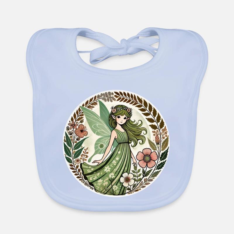 Conception de fée de la forêt enchantée Bavoir bio Bébé