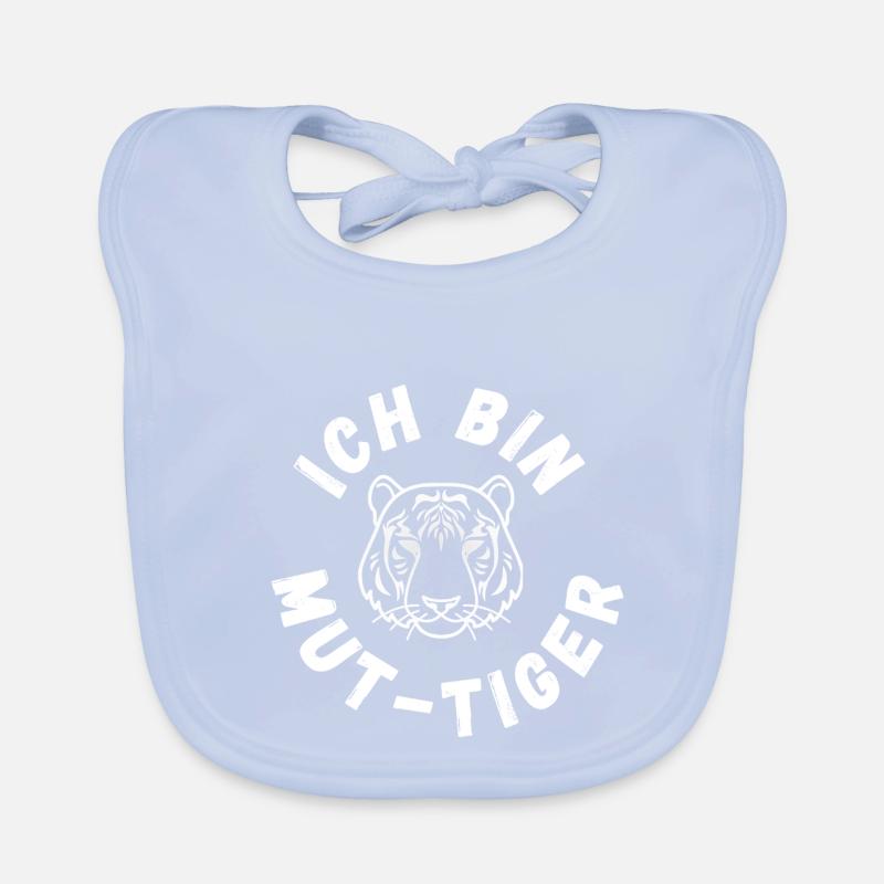 Courage Tiger Design avec Tiger et Saying Bavoir bio Bébé
