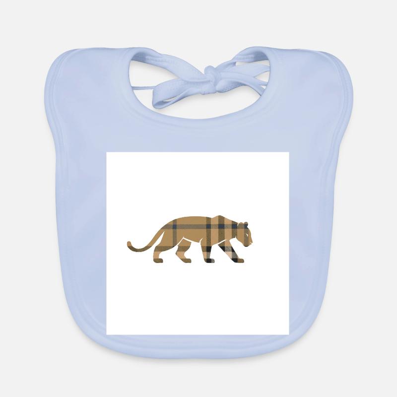 VisionWear Panther Plaid – Luxury Pattern Design Organic Baby Bibs