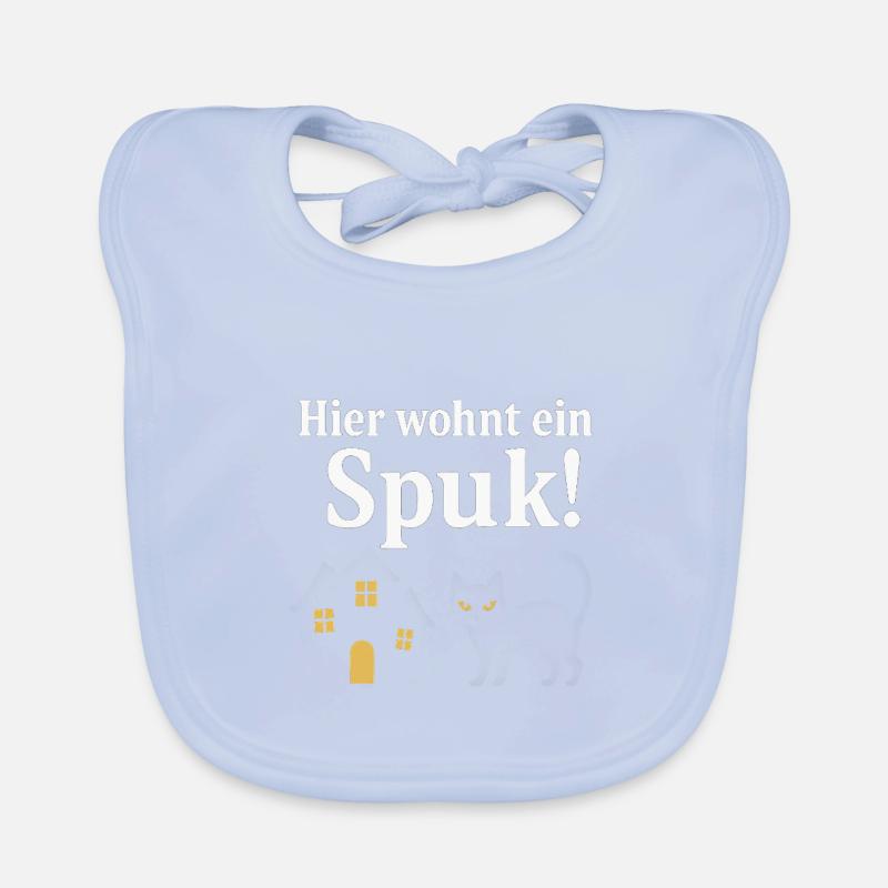Cat house with haunted charm Organic Baby Bibs