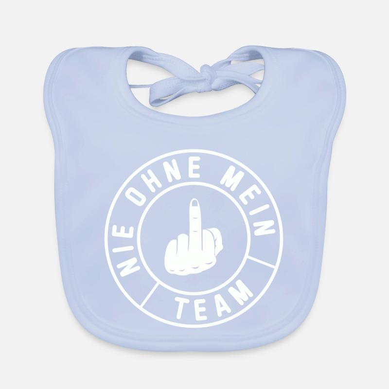 My Team Middle Finger Emblem Organic Baby Bibs