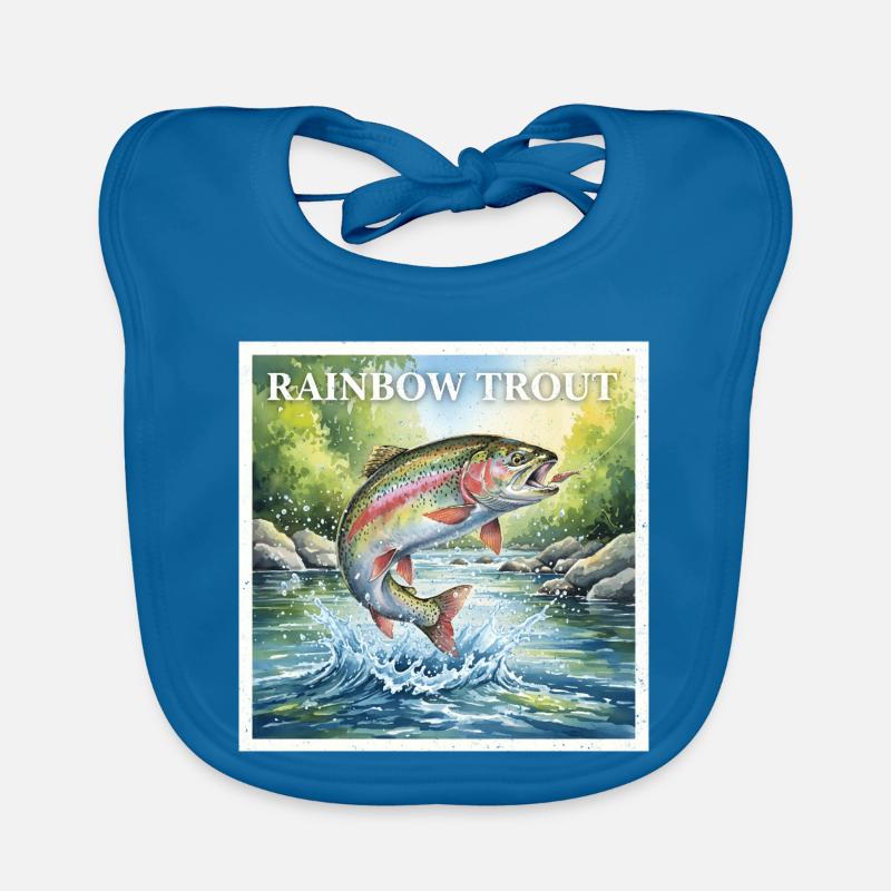 rainbow trout Organic Baby Bibs