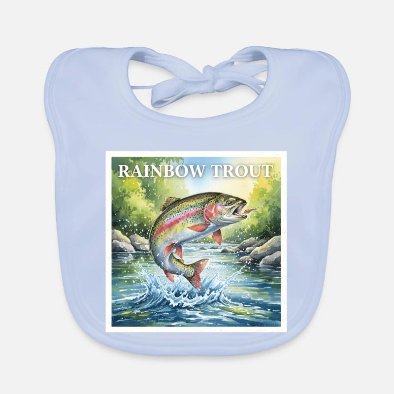 rainbow trout Organic Baby Bibs