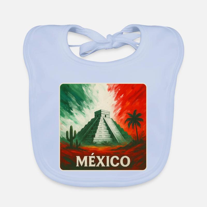 Conception des pyramides du Mexique Bavoir bio Bébé