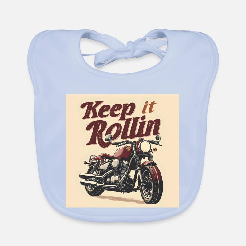 Keep it Rollin' – Typographie minimaliste Bavoir bio Bébé