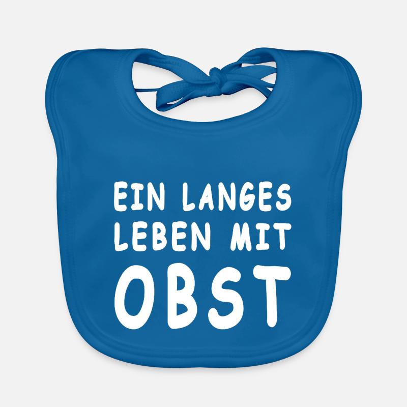 Obst - Baby Bio-Lätzchen - Pfauenblau