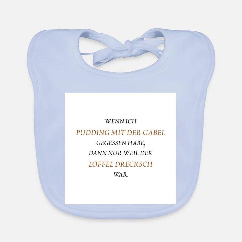 Pudding with a fork Organic Baby Bibs