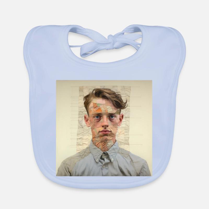 Patchwork Portrait Collage Organic Baby Bibs