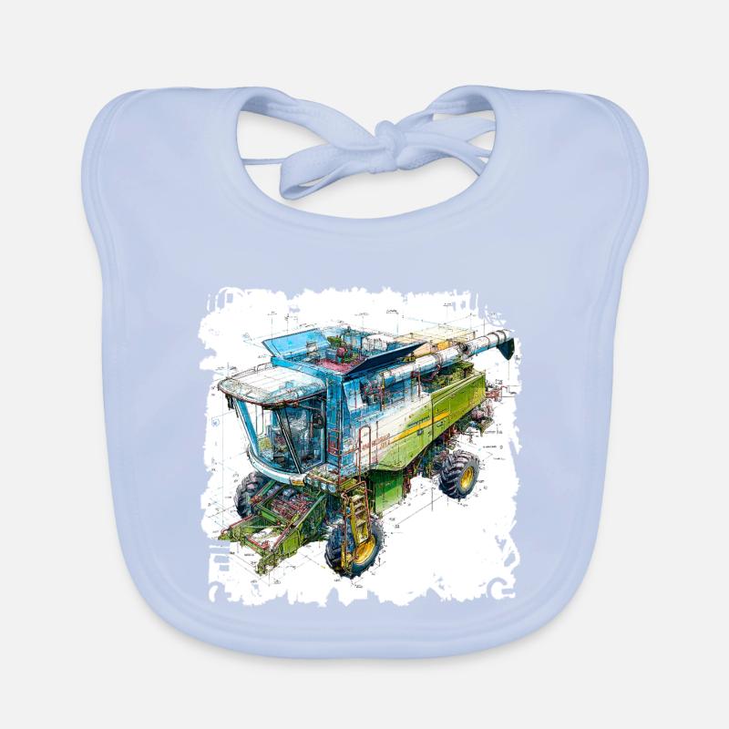 Batteuse à plans colorés, conception CAO Bavoir bio Bébé