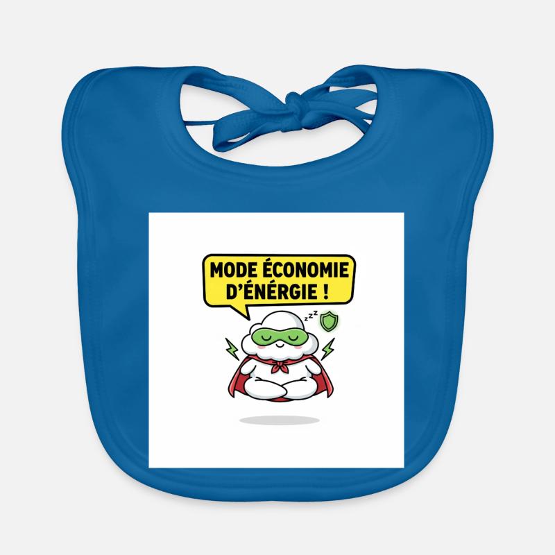 Superhero Cloud Saving Energy Mode Organic Baby Bibs