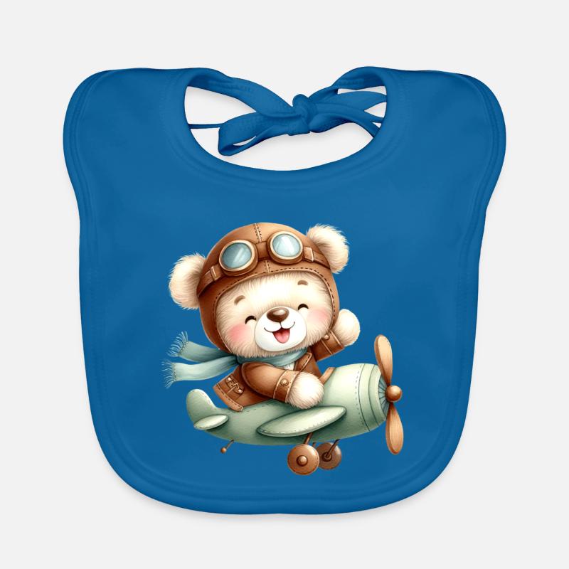 Aviateur Teddy Bavoir bio Bébé