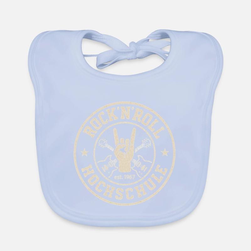 Rock 'n' Roll Hochschule Logo Baby Bio-Lätzchen