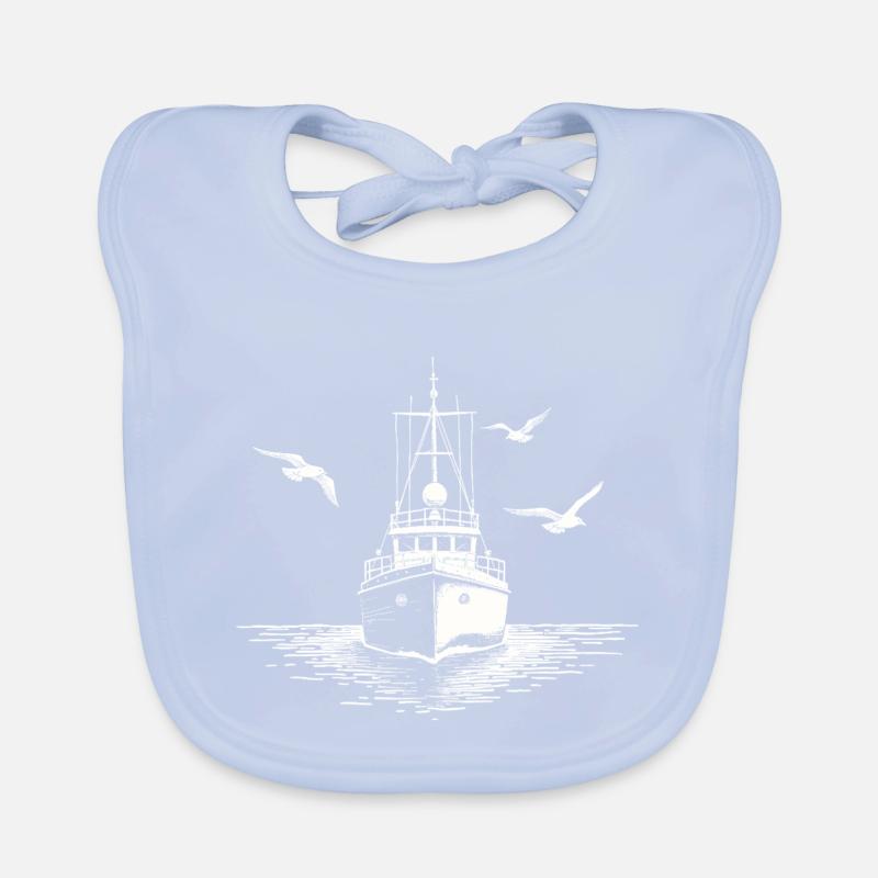 Cutter de pêche Chalutier Pêche Mer Bavoir bio Bébé