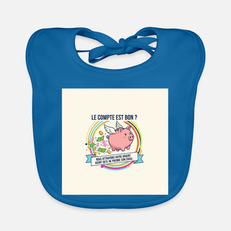 Le Compte Est Bon Cochon Ailé Bavoir bio Bébé
