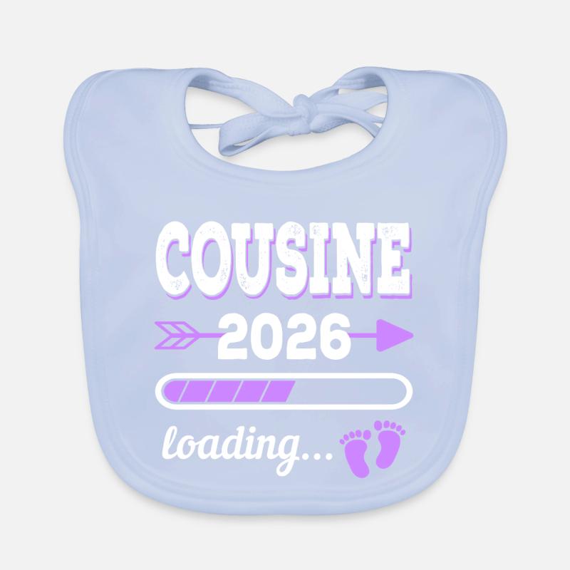 Cousin 2026 Loading Idée de cadeau de grossesse Bavoir bio Bébé